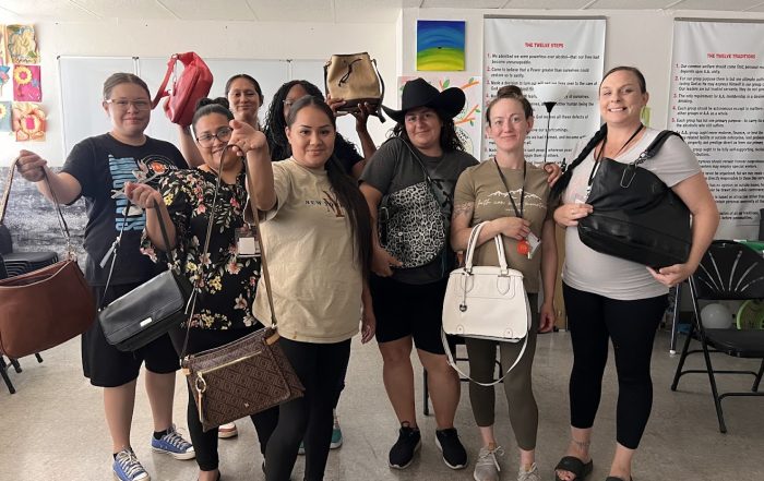 girls in recovery receive purses