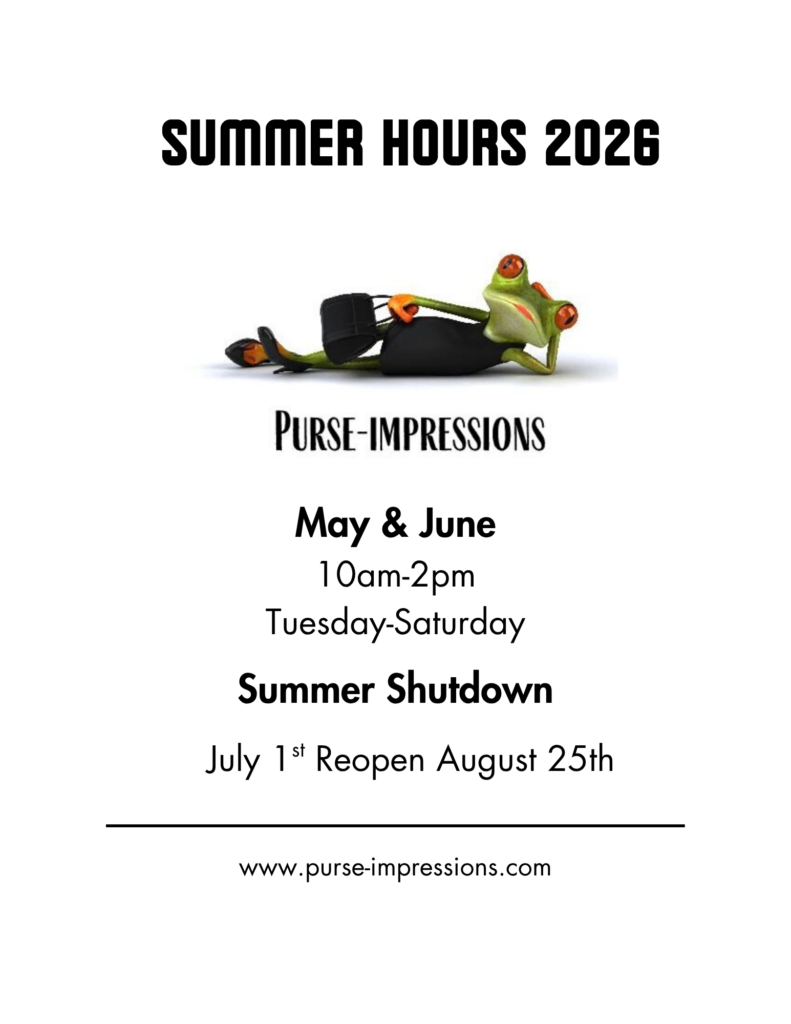 Purse Impressions 2026 Summer Hours